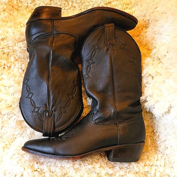 Abilene Other - Abilene Black Leather Western Cowboy Boots